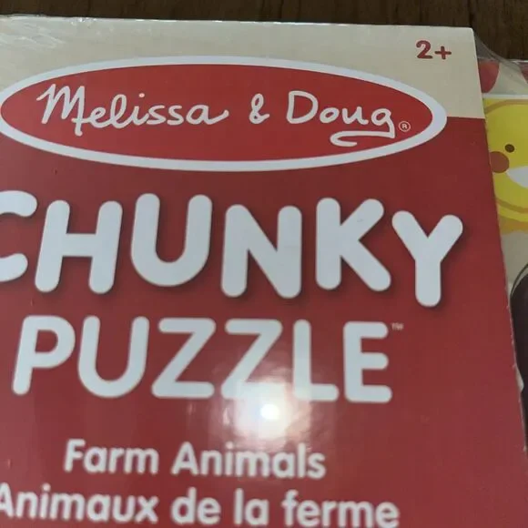 Melissa & Doug Farm Animals Wooden Chunky Puzzle New Sealed - Picture 6 of 6